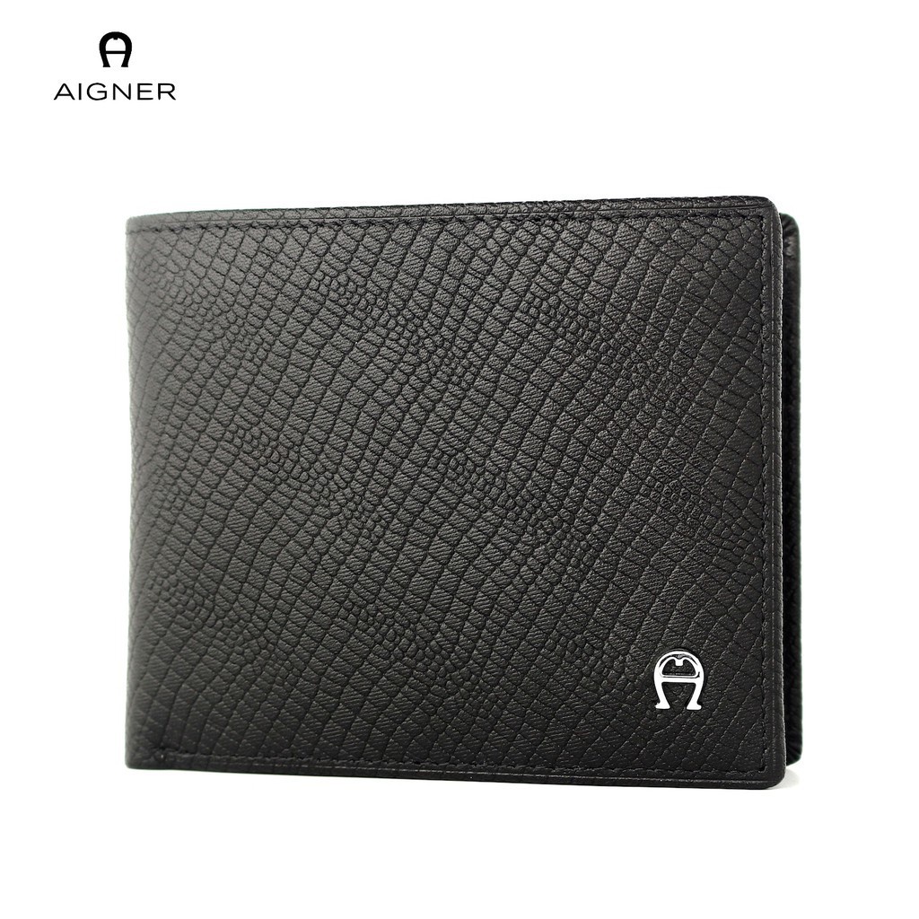 Dompet Pria Bahan Kulit Sapi Asli AIG 110-12 Black