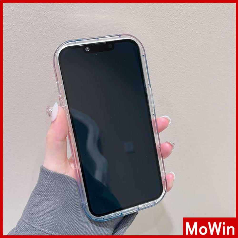 Case iPhone 14 Pro Max iPhone Case Laser Reflektif Bening Phone Case TPU Soft Case Airbag Gradien Sederhana Kupu-kupu Kompatibel dengan iPhone 13 Pro Max 12 Pro Max 11 Xr Xs Max 7 8Plus