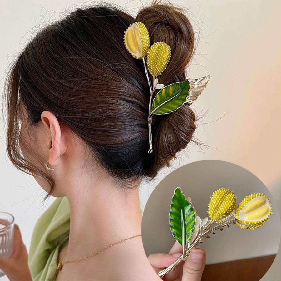 Logam Kreatif Durian Jepit Rambut Fashion Alloy Woman Hairpin Hair Claw Aksesoris Rambut