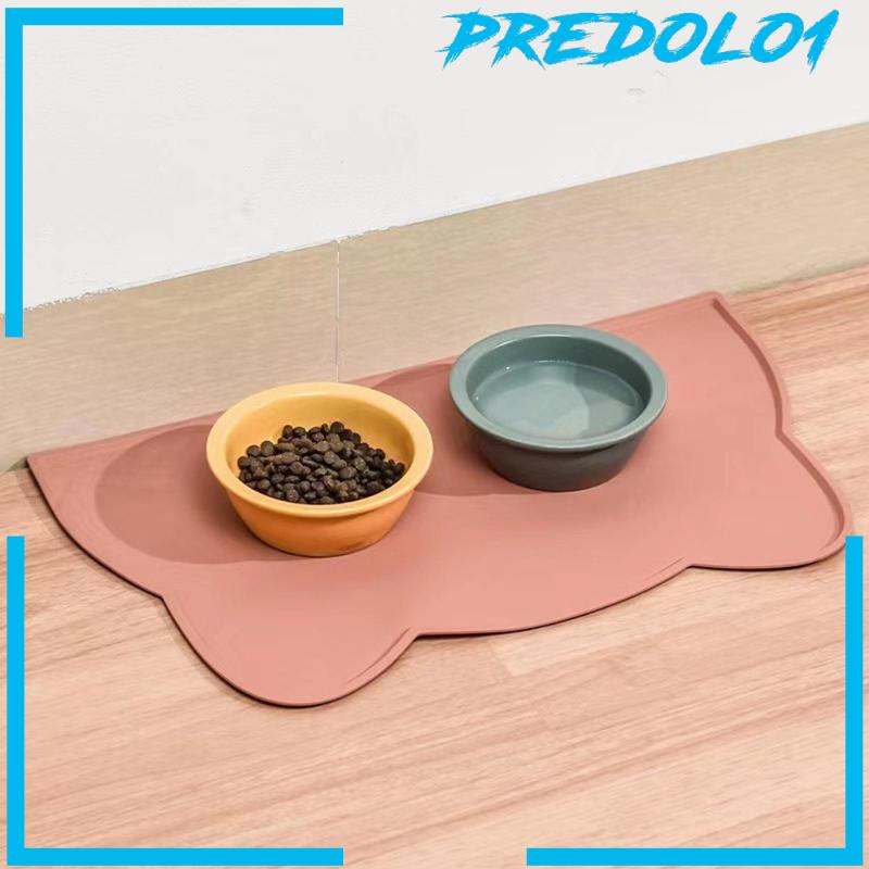 [Predolo1] Alas Makan Anjing Kucing Mudah Bersih Lipat Silicone Waterproof Alas Makanan Kucing Anjing