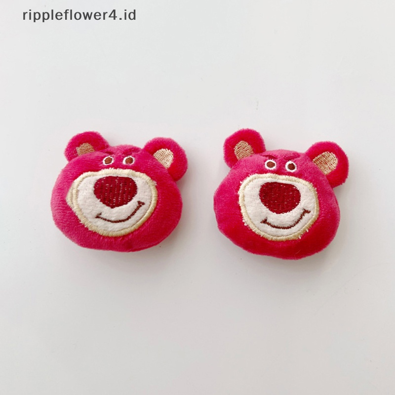 {rippleflower4.id} Bros Monster Bulu Biru Bermata Satu Strawberry Beruang Lencana Pin Bros Mewah Bros Lembut Kawaii Mewah Pin Bros Untuk Ransel Mantel Bros Aksesoris Dekorasi~