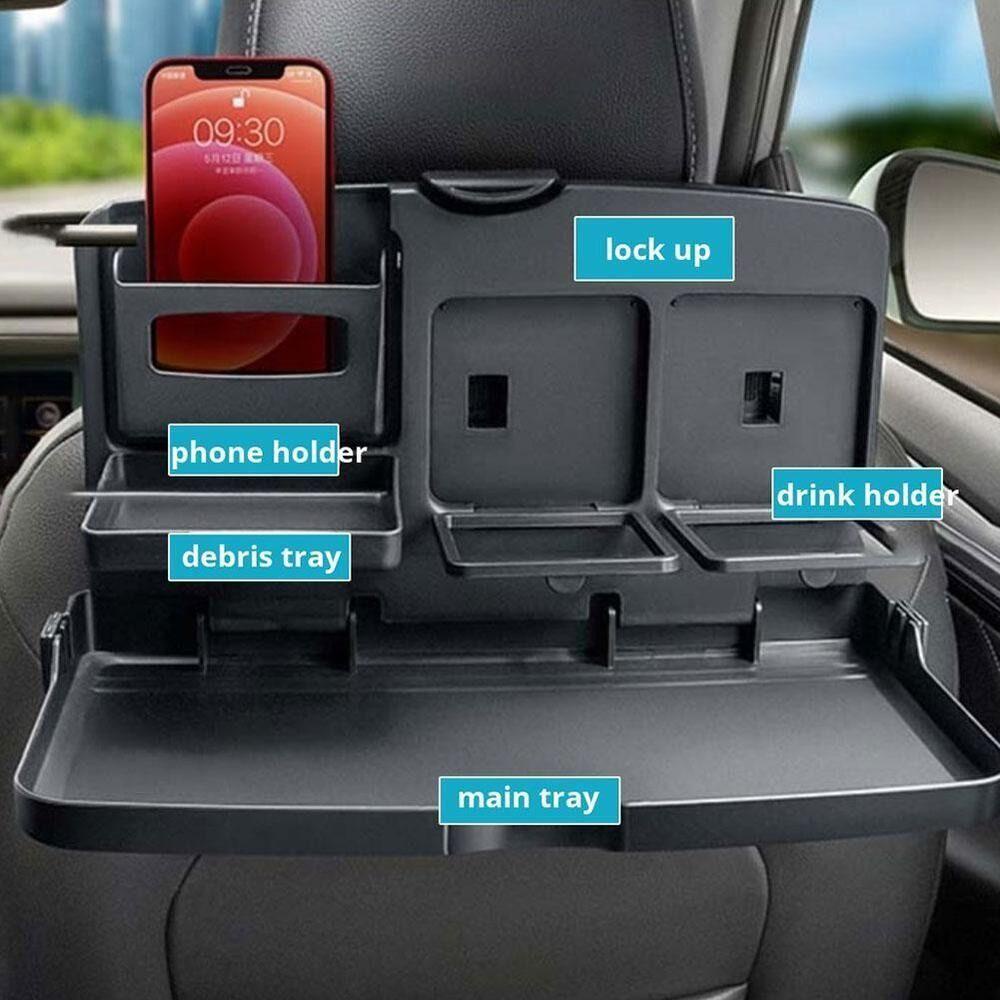 Popular Car Drink Holder Tray Aksesoris Mobil PP Meja Komputer Meja Makan Mobil