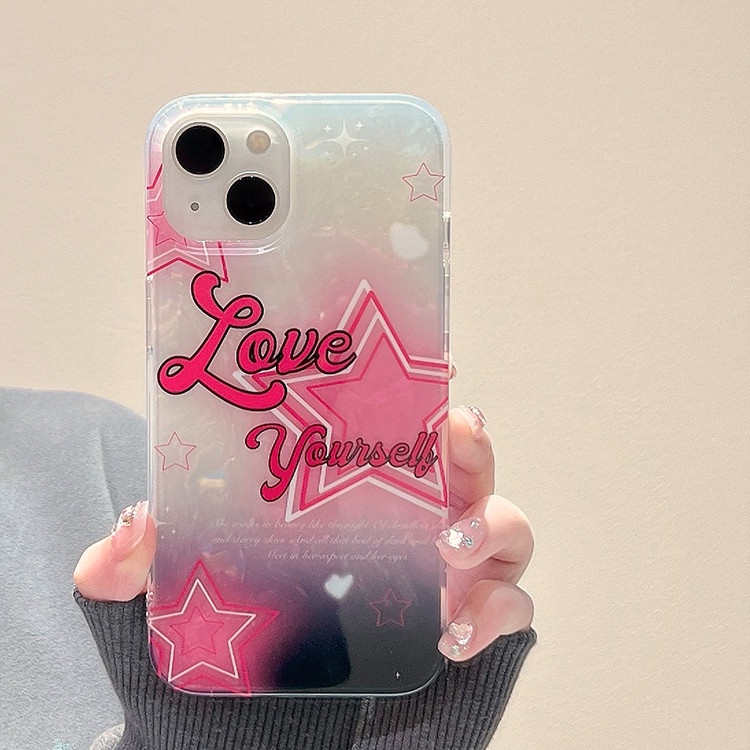 Ins Gaya Gadis Panas Cocok Untuk iPhone 14 Pro Max Casing Ponsel iPhone Dua Lapis Pola Dicetak Kompatibel Dengan Iphone13 13pro 13prm iPhone 11 11pro 14plus 12Pro Max Casing Ponsel TPU Tahan Guncangan