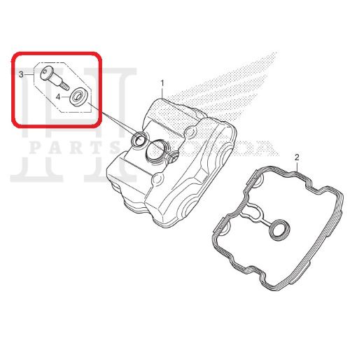 BAUT SEAL SIL TUTUP KLEP BOLT HEAD COVER ASSY SUPRA GTR SONIC CB CBR 150R CS1 9001A-KWC-900 ASLI ORIGINAL AHM HGP HONDA