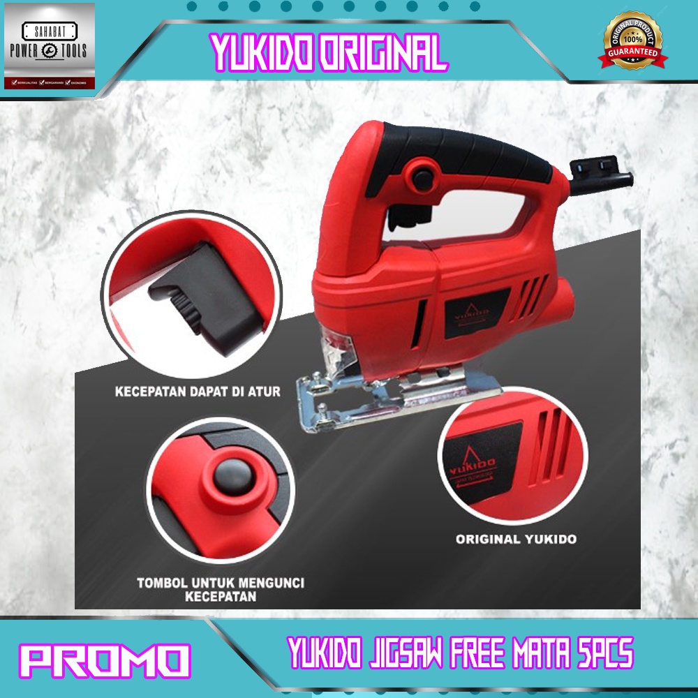 FREE MATA!! YUKIDO Mesin Jig Saw Laser Gergaji Potong Kayu Jigsaw Triplek