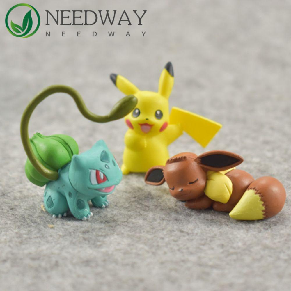 SKJK   Mainan Model Pokemon Koleksi Hadiah Mainan Bulbasaur Charmander Mainan Anak Squirtle Figure Toys