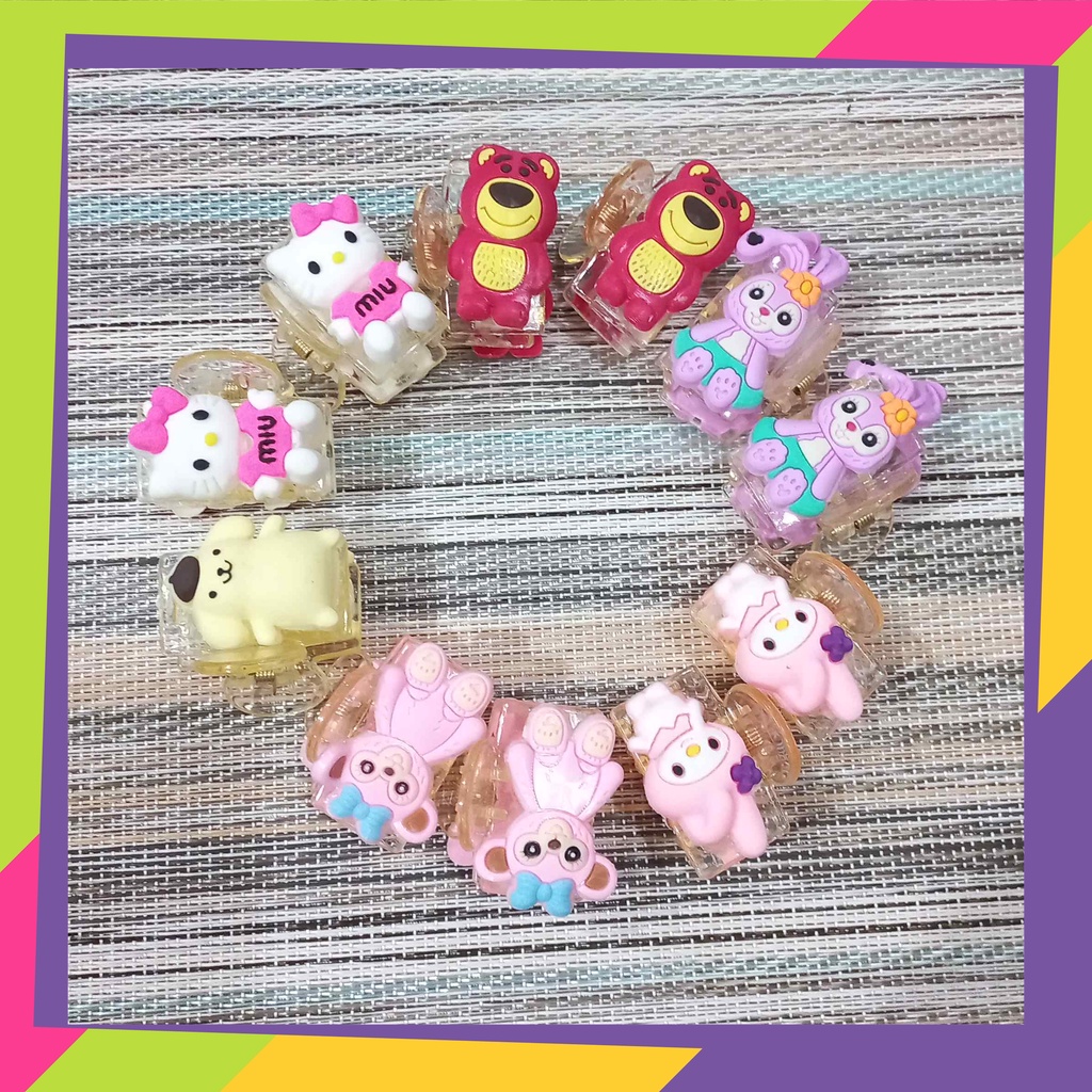 5052 / Paket usaha jepitan rambut anak / Jedai rambut anak motif karakter 12Pcs [ 1Lusin ]