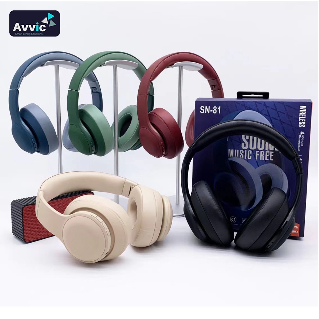 AVVIC SN-81 Wireless Headphone Bluetooth 5.1 Headset Stereo Hifi Bass HD Sound Music