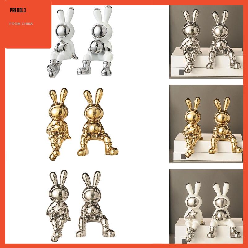 [Predolo] Patung Kelinci Gambar Hewan Pajangan Hadiah Ulang Tahun Desktop Bunny Statues