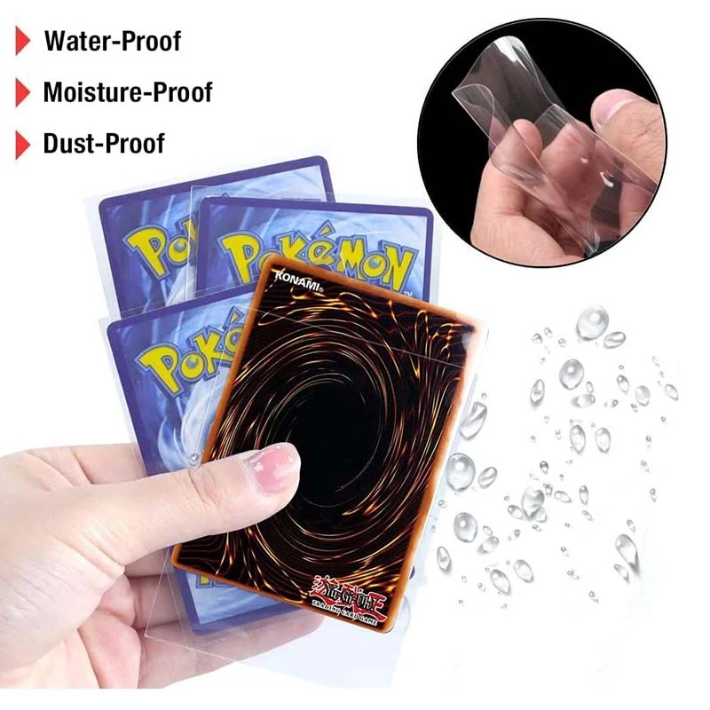 50pcs Ultra-Clear Board Game Card Sleeves Tahan Air Tahan Debu Pelindung Kartu Top Loading Idol Card Sleeves Transprent Buka Segel Penutup Kartu Kartu Kredit ID Card Holders