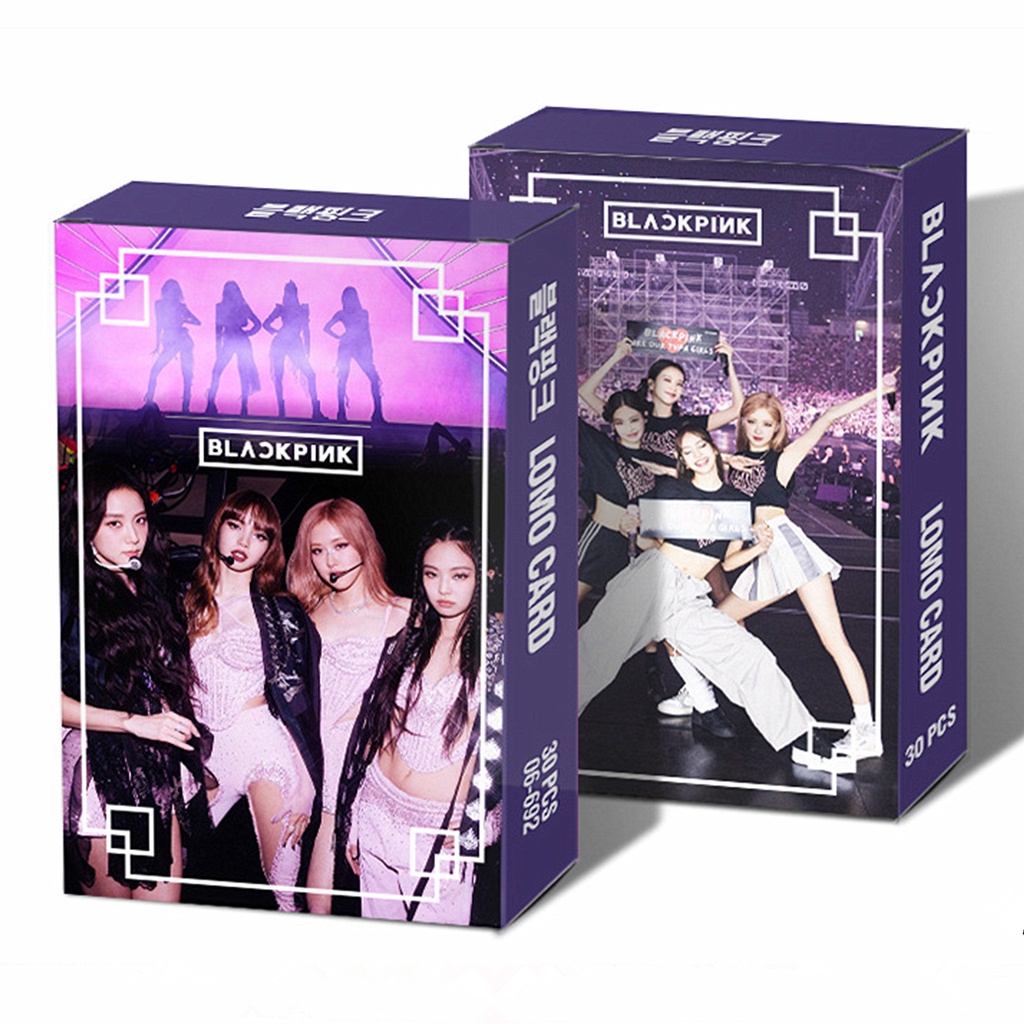 30pcs /box Hitam-Pink Coachella Stage Photocards Album Kartu Lomo Black Pink Kpop Postcards