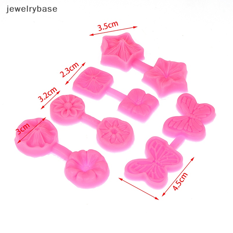 [jewelrybase] Cetakan Silikon Bunga Timbul Fondant Kue Clay Candy Jelly Cetakan Coklat Butik