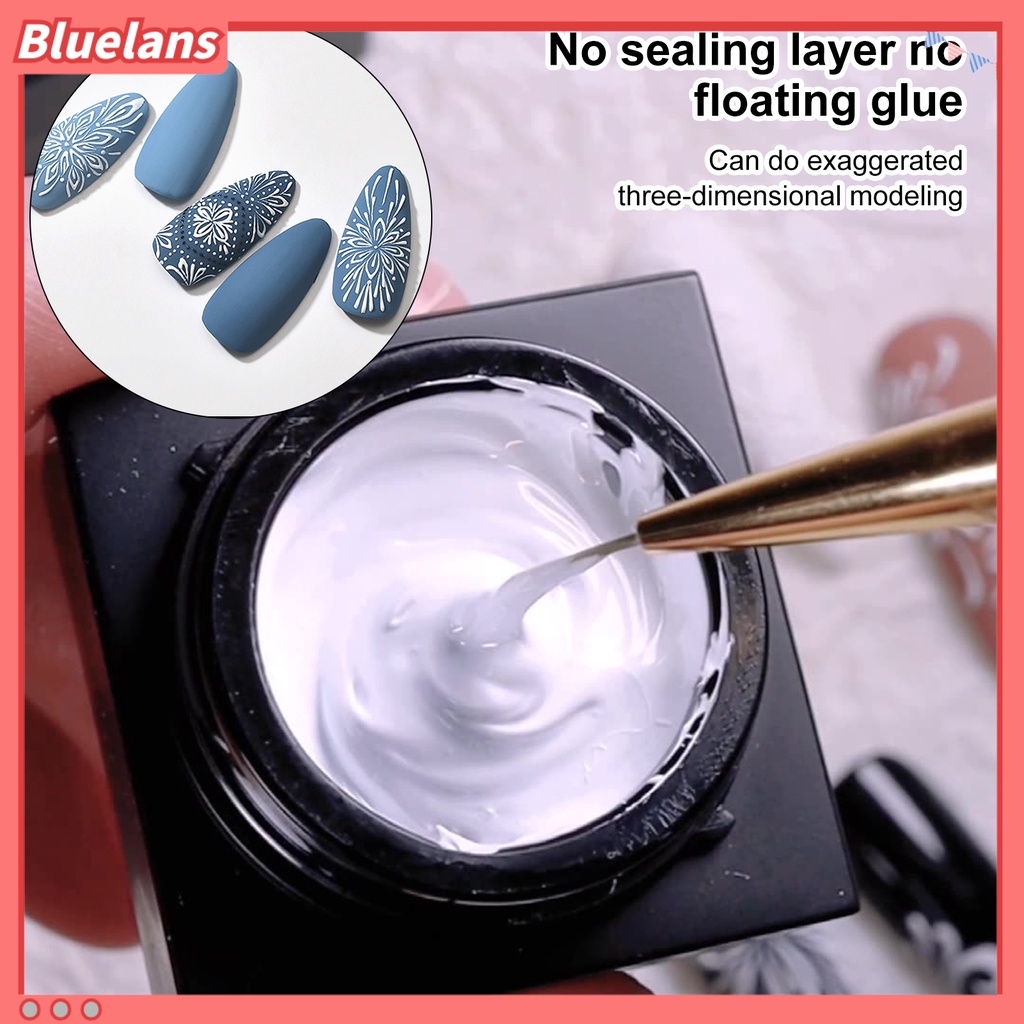 [BLM] 5g Nail Art Plester No-wash Hitam Putih Warna-Warni Lukisan Gel Kaleng Timbul Kutek Gel Untuk Salon Kuku