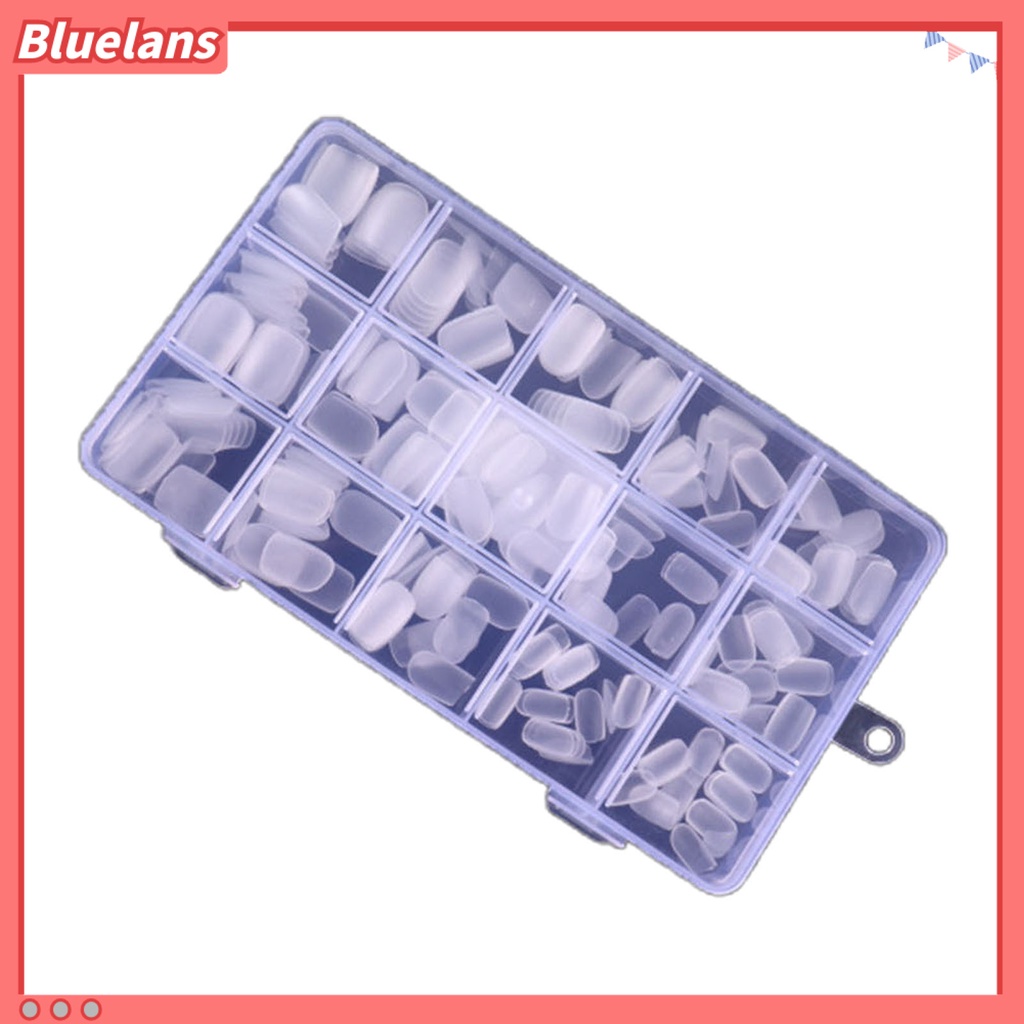 [BLM] 300pcs Kuku Palsu 15kisi Mudah Dilepas Ultra-Tipis Mulus Ukuran Campur Ekstensi Kuku Frosted Square Round Almond Nail Tips Perlengkapan Salon Kuku