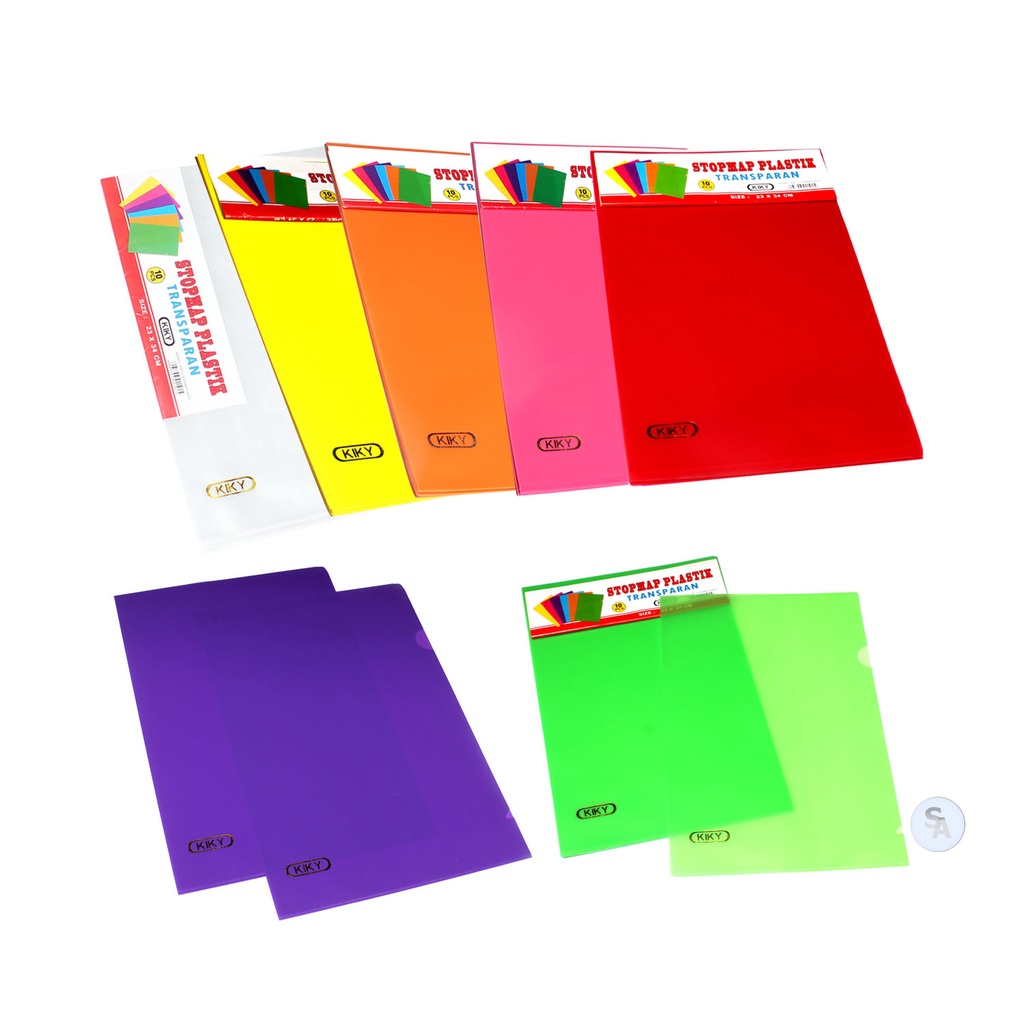 KIKY - Stopmap L Plastik Transparan Ukuran Folio - Pack