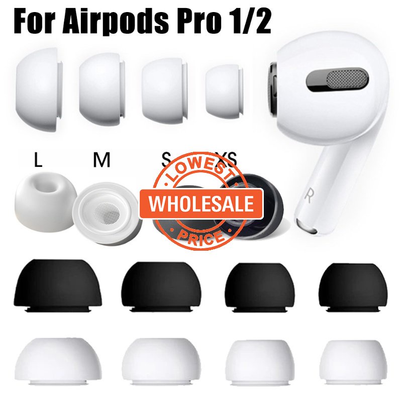 [Harga Grosir] Lembut Tip Telinga Silikon Kompatibel Untuk Airpods Pro1/2 XS S M L Earbud Pengganti Penyumbat Telinga Noise Reduction Earbuds Cover Pelindung Earphone Aksesoris