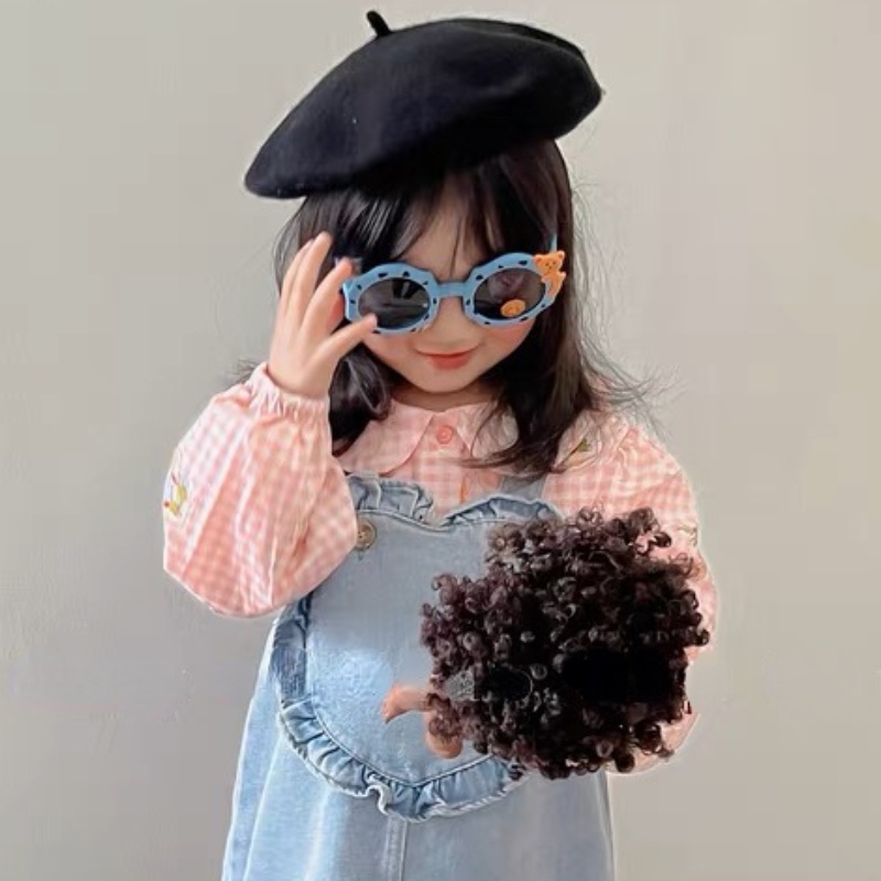 (YUZHU) Kacamata Hitam Poligonal Bintik Warna Permen Untuk Anak-Anak Kacamata Hitam Kartun Koala Bear Sunglasses Untuk Bayi