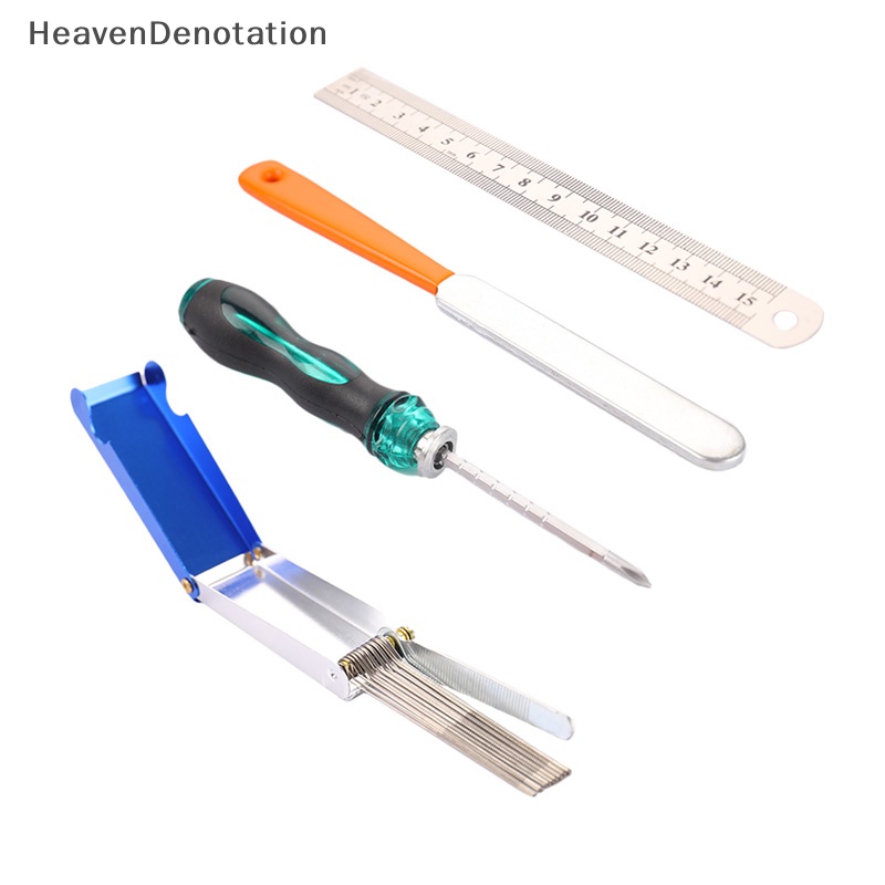 [HeavenDenotation] 1set Kit Alat Pemeliharaan Reparasi String Action Ruler Alat Ukur HDV