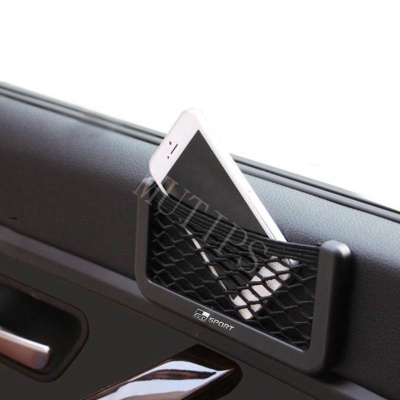 Tas Penyimpanan Jaring Kursi Mobil Toyota High Quality Universal Phone Holder Pocket Untuk GR TRD Veloz Rush Kijiang Innova Yaris Corolla Cross bZ4X RAV4 Agya Razie Syar'I Avanza Vios Fortuner