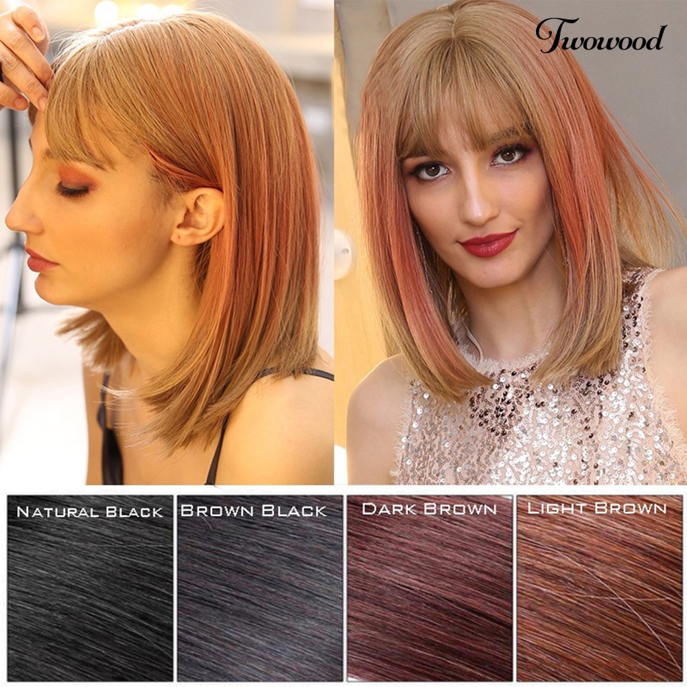 Twowood Fashion 3D Air Fringe Ultra-Tipis Mulus Palsu Bang Wig Rambut Ekstensi Sopak