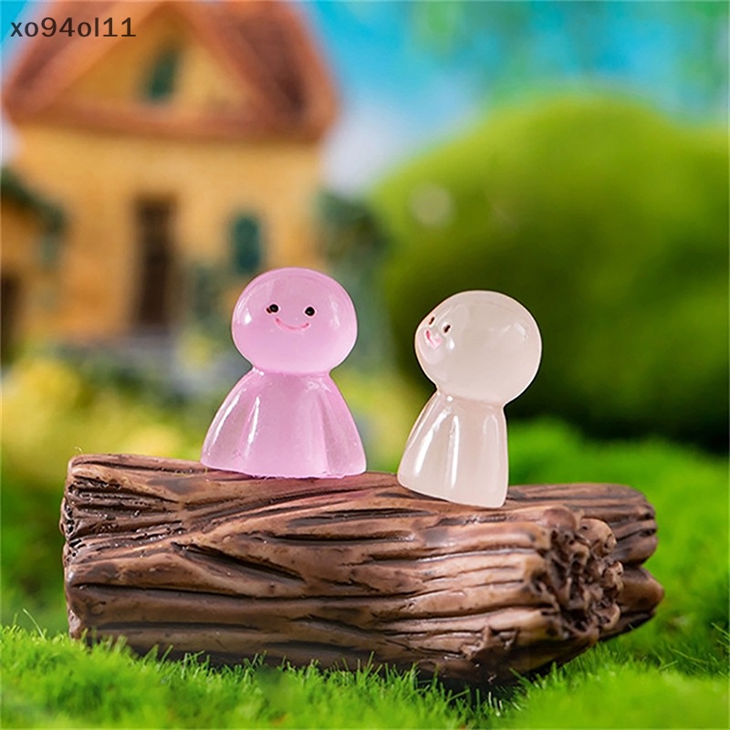 Xo 2/5Pcs Luminous Sunshine Doll Ornamen Mini Warna Kartun Boneka Mikro Lanskap Dekorasi Rumah Boneka Miniatur Mainan OL