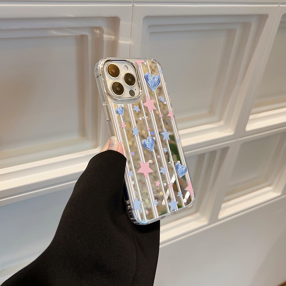 Cocok Untuk Iphone14 Pro Max iPhone Phone Case Permukaan Cermin Kamera Perlindungan Shockproof Kuat Kompatibel Dengan Iphone13 13pro 13prm iPhone 11 7Plus 8Plus Xr XS 12 Pro Max Phone Case