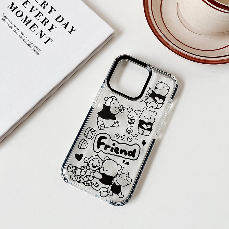 Cocok Untuk iPhone 14pro Max Casing Ponsel iPhone Kompatibel Dengan Iphone13 13pro 13prm iPhone 11 11pro 14plus 12Pro Max7 8Plus X XR SE Empat Sudut Casing Ponsel TPU Tahan Guncangan