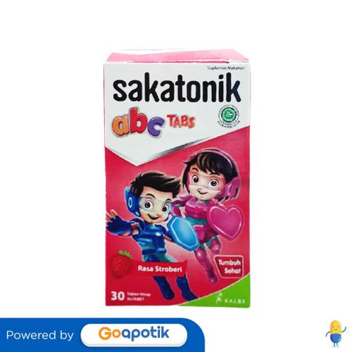 Sakatonik Abc Rasa Strawberry Botol 30 Tablet