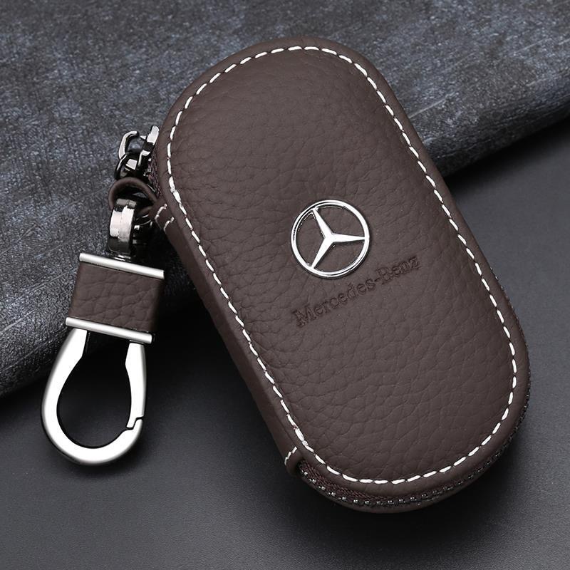 Untuk Honda for Toyota for Nissan for BMW for Audi for Lexus for Mercedes-Benz Key Pouch Leather Case for Smart/Kunci Mobil Tanpa Kunci