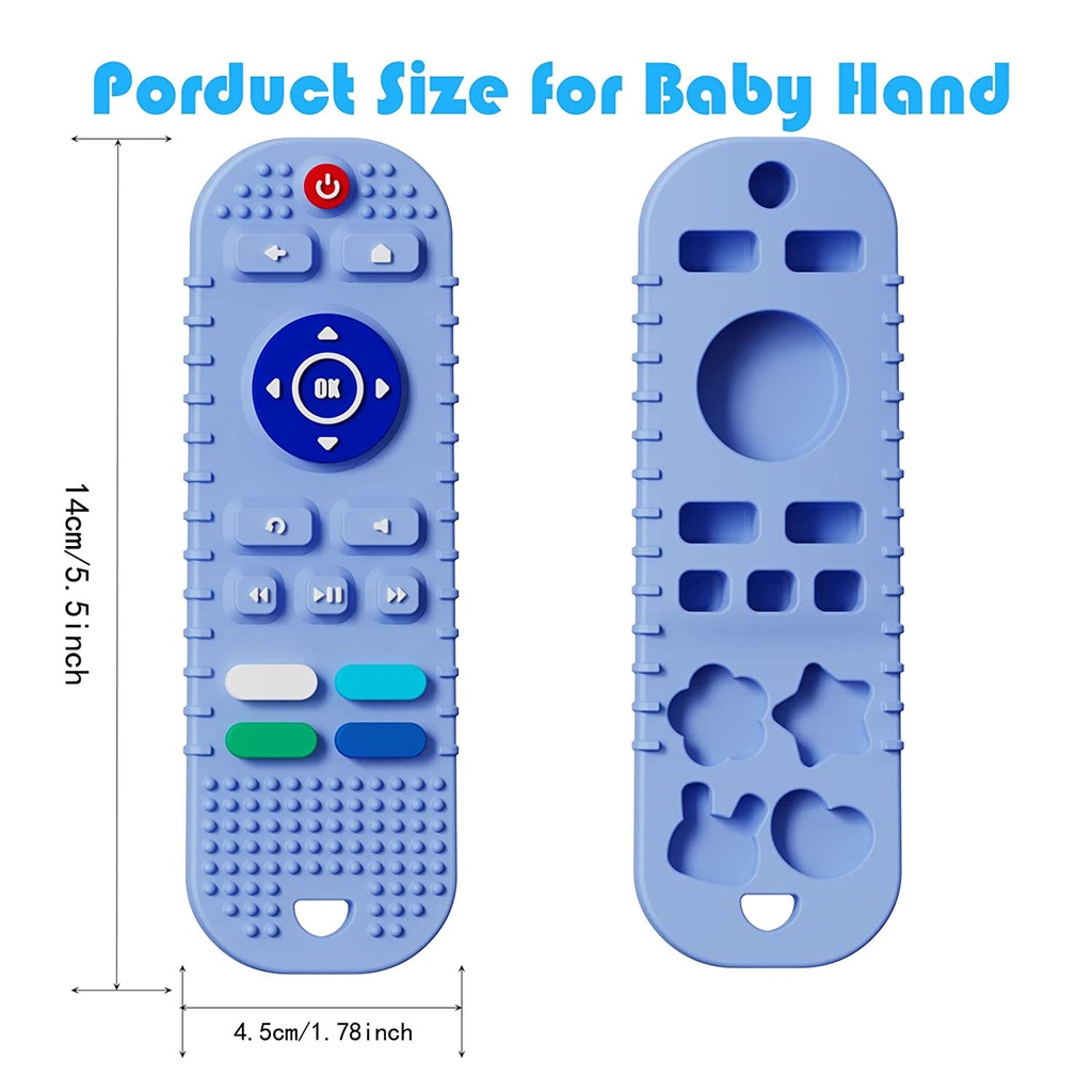 Bayi Tumbuh Gigi Remote Tahan Lama Mainan Bayi Remote Control Mainan Mengunyah Mainan Sensorik Edukasi Dini Untuk Bayi Tumbuh Gigi
