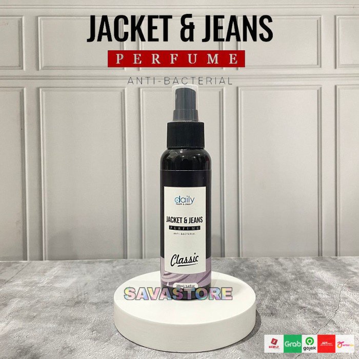 Daily Premium Parfum Refresher Celana Denim Anti Bakteri Ampuh Penghilang Bau - Parfum Spray Jaket dan Jeans - Jacket and Jeans Perfume - Anti Bakteri Anti Bau tidak Sedap Tidak menimbulkan noda