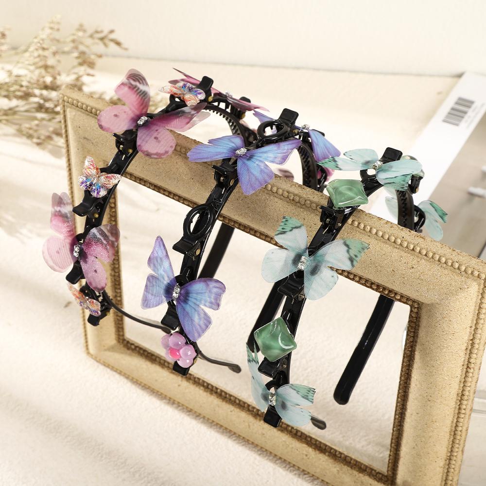 Korea Dikepang Bando Anak Fashion Lucu Bunga Kupu-Kupu Rambut Band Aksesoris Rambut Gadis