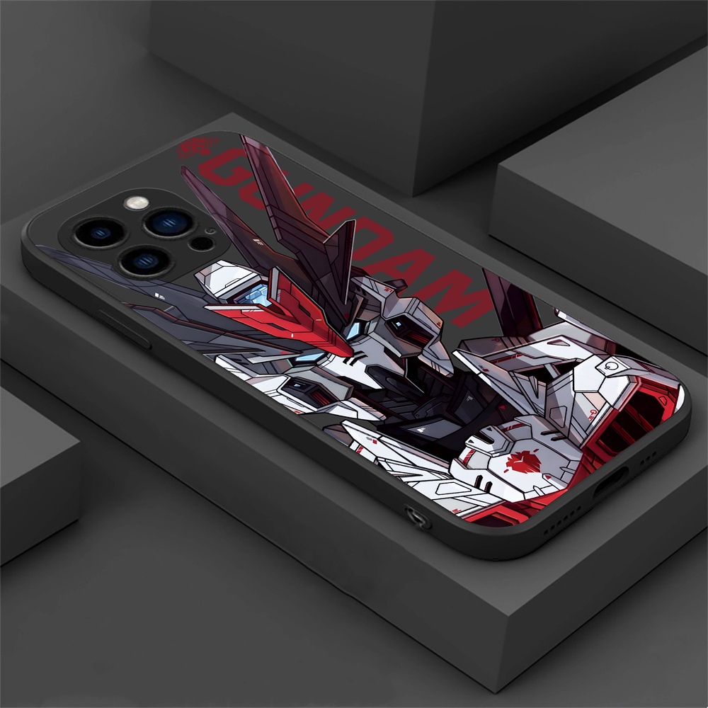 IPHONE Case Untuk Iphone14 14 Pro 14Max 13Pro 13ProMax 12 12ProMax 11 11Pro 11ProMax X XS MAX XR SE 2020ip6 7 8 Anime Keren Gundam Soft Silicone Phone Case Cover HOSTR