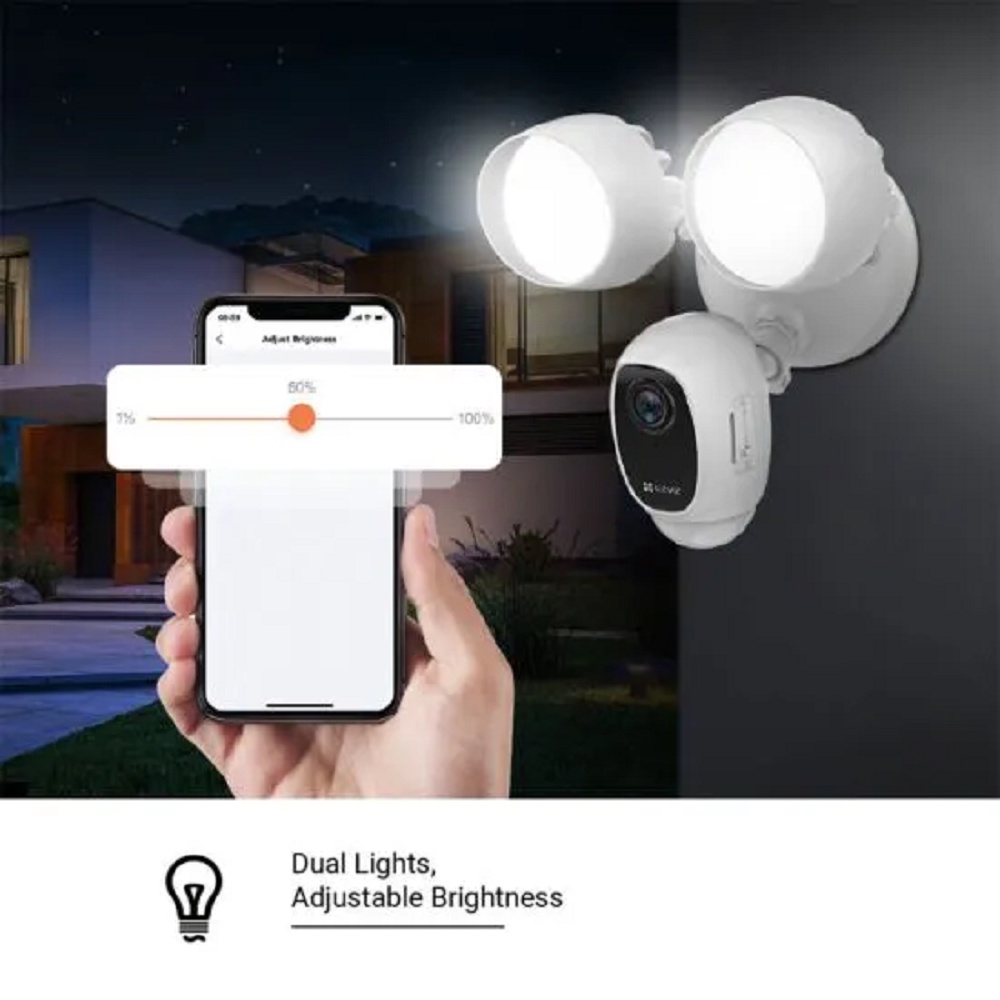 EZVIZ LC1C-1080P 2WAY AUDIO DUAL LIGHT SIREN 100DB OUTDOOR WIFI CAMERA FREE MICROSD 32GB