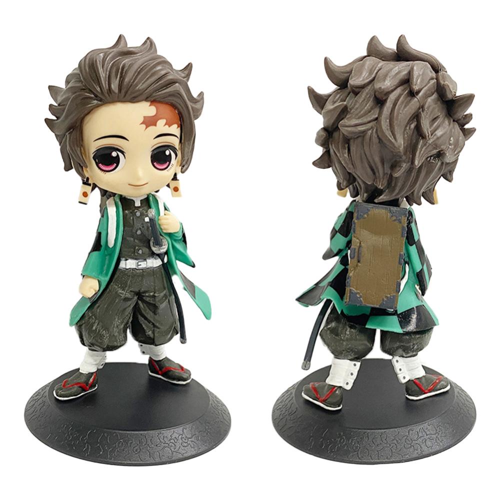 Timekey Chibi Versi Anime Demon Slayer Action Figure Miniatur Patung Model Kimetsu No Yaiba Boneka Tanjirou Nezuko Kyoujurou Giyuu C6P1