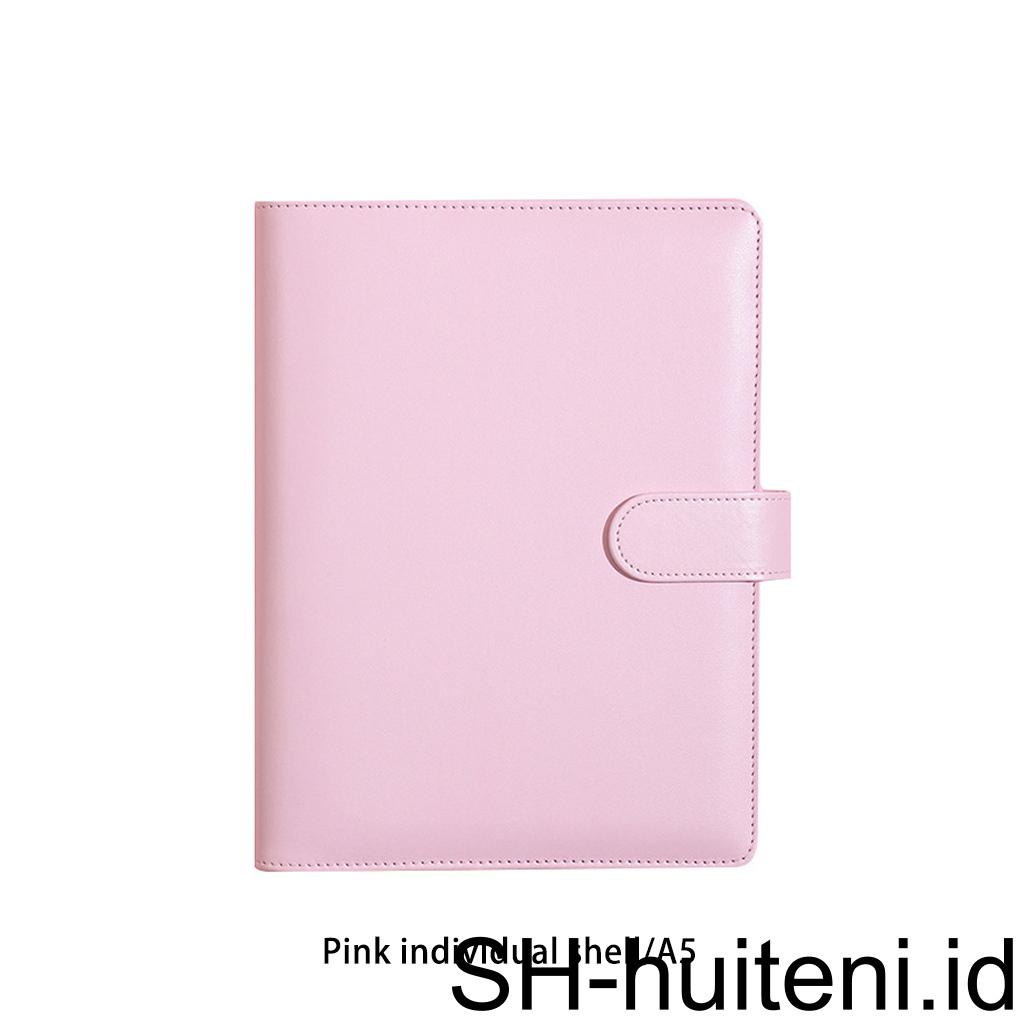 Huit A5 PU Planner Removable Cover Notebook Agenda Budget Buku Kerja Loose-leaf Amplop Binder Dengan Gesper Bill Organizer