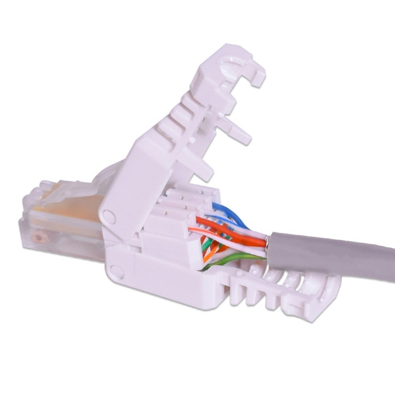 Cre Cat6 Rj45 Connector No Crimp Crystal Untuk Head Tool-free Crimping Konektor Cat6