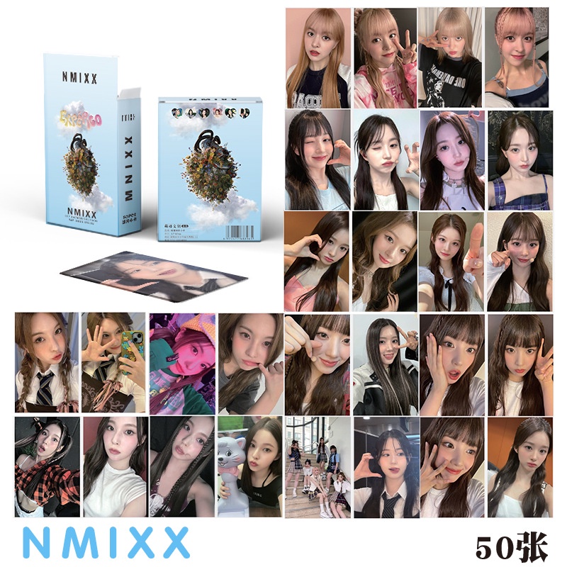 50pcs /box Id-HYPEN ITZY NMIXX Kep1er STAYC Photocards Album Laser Lomo Kartu Kpop Postcards