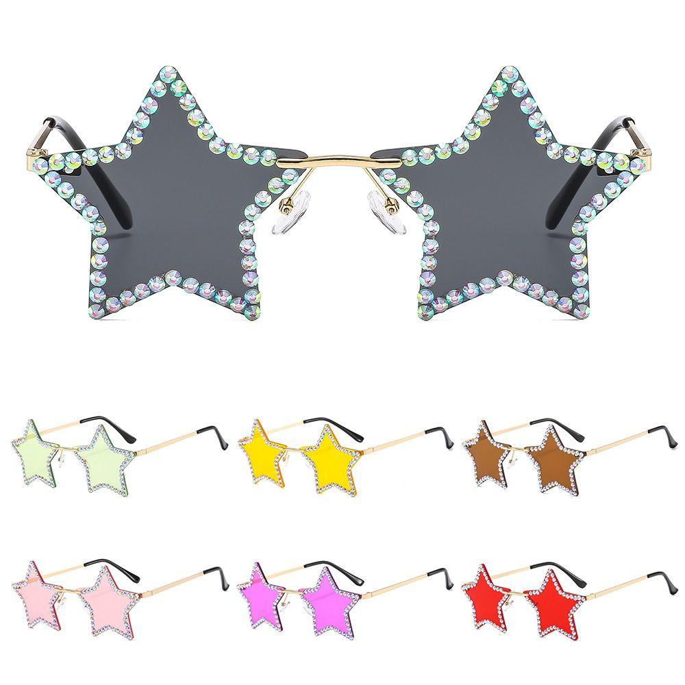 Lily Star Shaped Sunglasses Y2K Kacamata Halloween. Nuansa Retro Fashion Warna-Warni Untuk Unisex