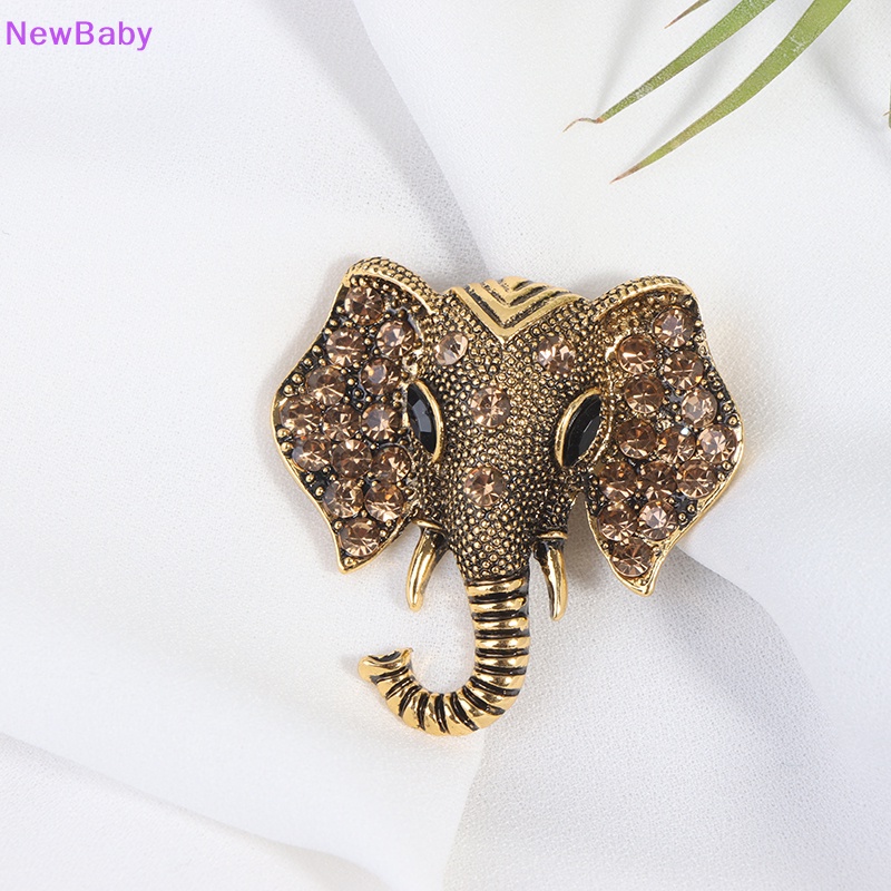 Newbaby 1PC Hewan Bros Pin Wanita Bling Berlian Imitasi Bros Perhiasan Pesta Pernikahan Hadiah ID