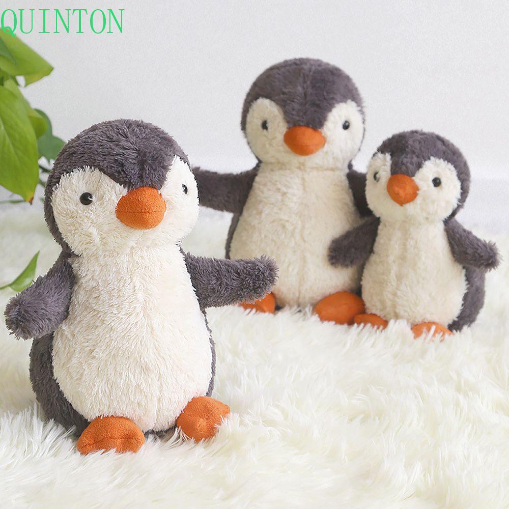 Quinton Pinguin Mainan Mewah Berbulu Hadiah Ulang Tahun Indah Lembut Mainan Boneka Pinguin Dekorasi Rumah Menenangkan Boneka Hadiah Anak Boneka Hewan