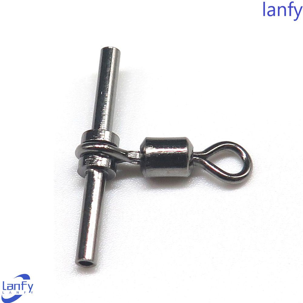 Lanfy Aksesoris Konektor Kail Pancing 10Pcs Cross Swivel Ball Bearing Fish Tool Rolling Swivel Garis Ikan Rolling Swivel