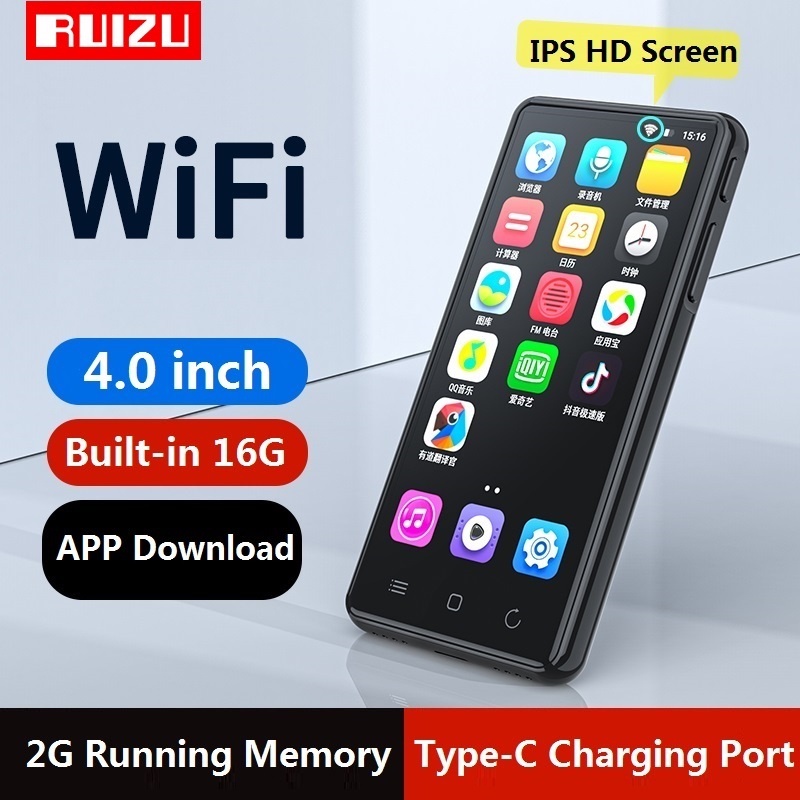 RUIZU H8 16GB - MP3 MP4 HD Digital Audio Player - Android 5.1 Support