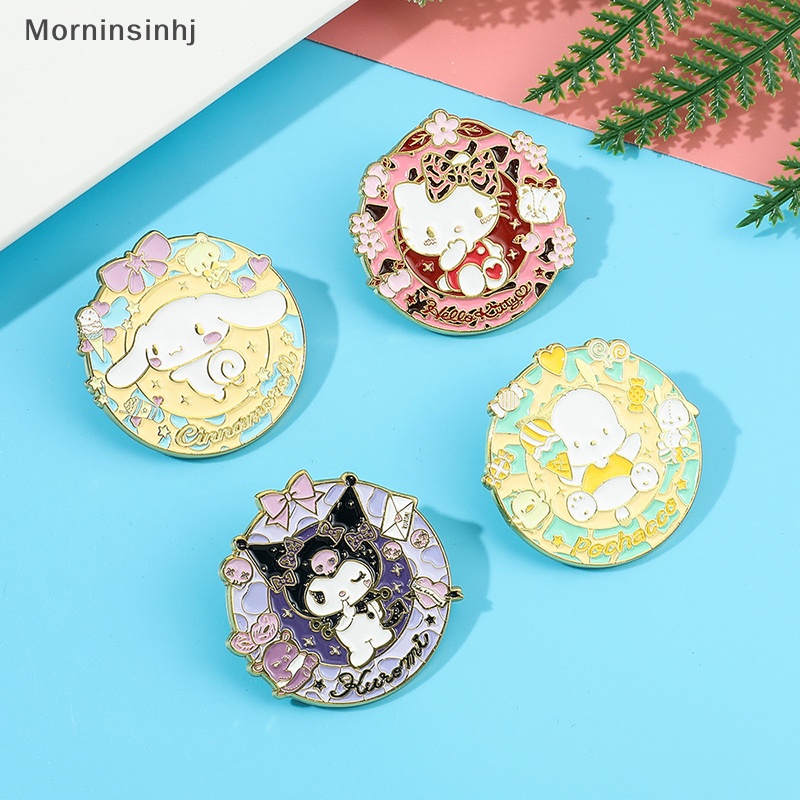 Mornin Pin Lucu Sanrio Hello Kitty Kuromi Lencana Anime Populer Bros Siswa Kartun Enamel Kerah Pin Untuk Aksesoris Ransel id