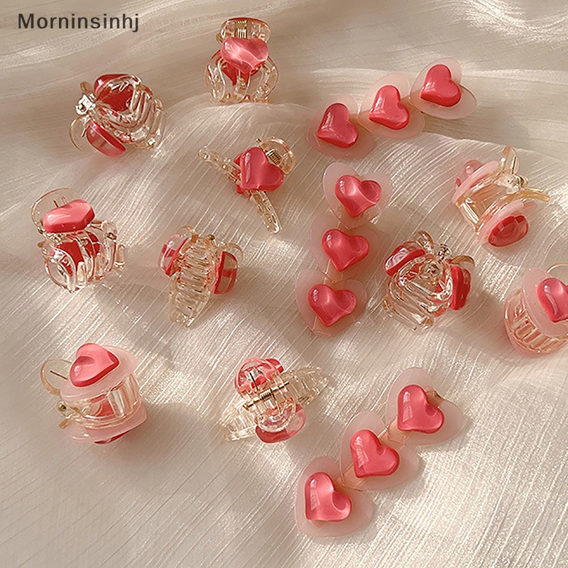 Mornin Sepasang pink Lucu Manis Cinta Bola duckbill Klip Korea INS hair clip side clip id