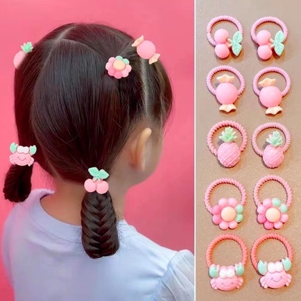 F21 10pcs Ikat Rambut Karakter Anak Gaya Korea Import