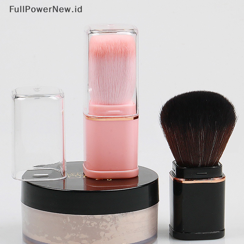 Power Portable Retractable Kosmetik Makeup Brush Mini Blush Foundation Alat Bedak ID