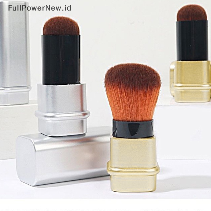 Power Retractable Cosmetic Powder Blush Contour Foundation Brush Alat Travel Portable ID