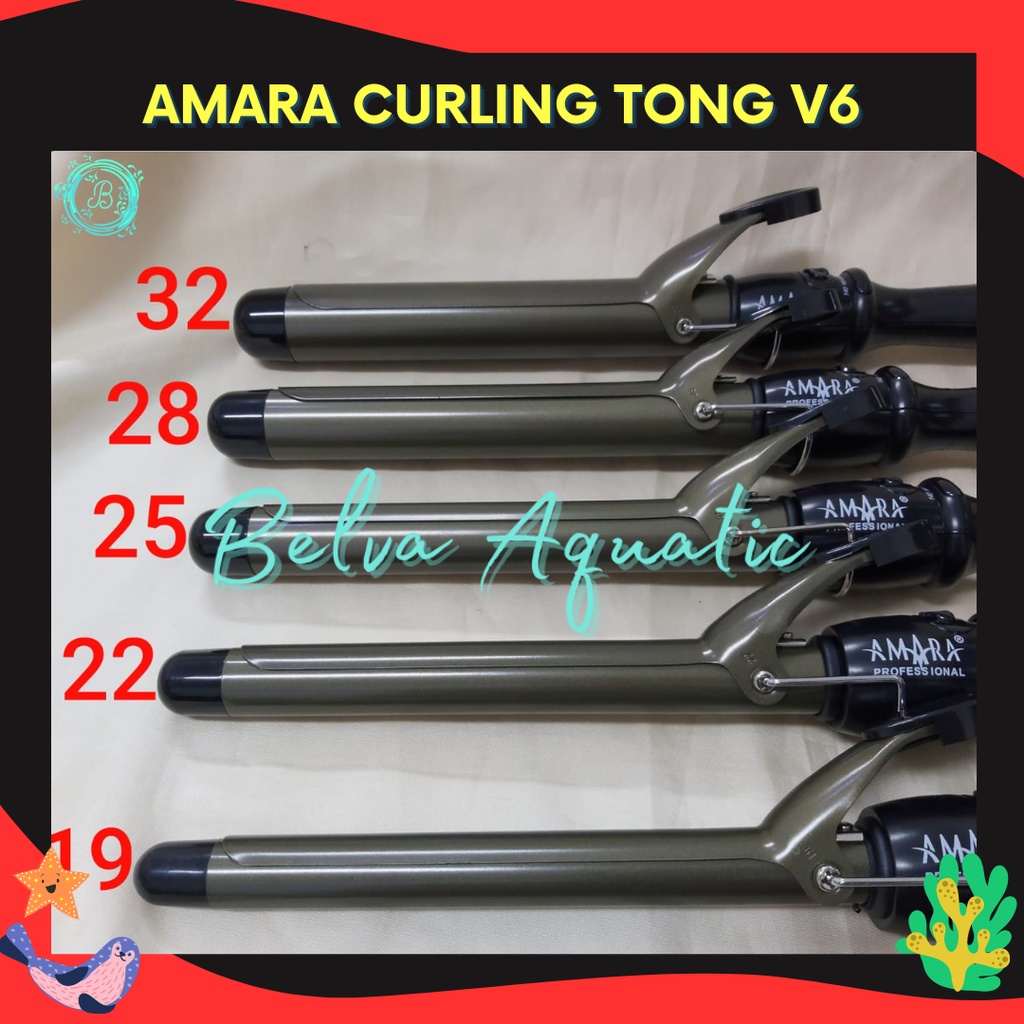 Amara Curlingtong V6 Alat Pengeriting Rambut Alat Curly Klingtong Klintong Catokan Cepat Panas Tahan Lama ORIGINAL AMARA