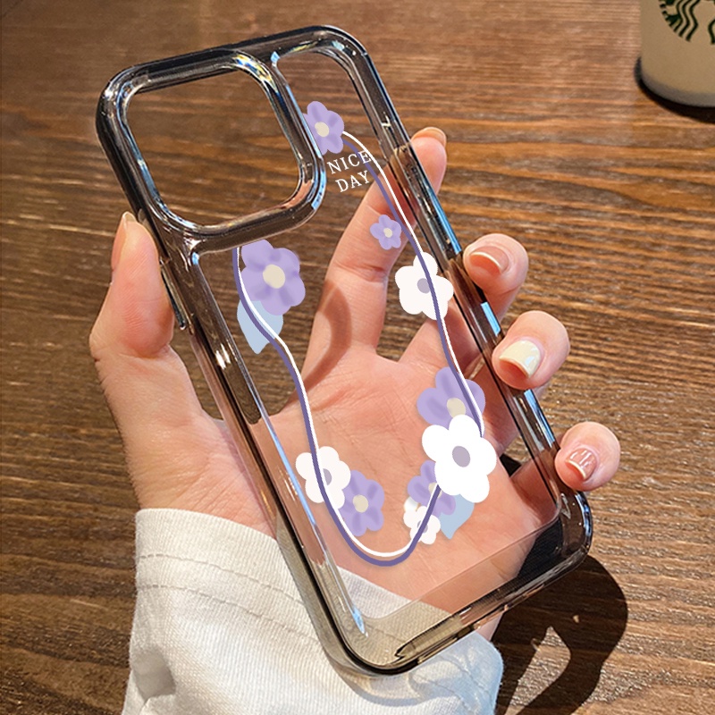 Casing Bunga Anggur Untuk IPhone Kompatibel6 7 8 6Plus 7Plus 8Plus 11 14 Pro Max X XS XR 11 12 13 14 Pro Pro Max SE 2020 2022 Plating Electroplated Buttons Shockproof Cover
